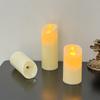 Lámpara de vela electrónica LED con batería de carga, simulación de parafina, control remoto, lámpara de vela falsa, accesorios de disparo, decoraciones