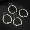 Europeu e Americano Venda Quente Transfronteiriça Símbolo Infinito Diamante Pulseira de 8 Palavras Pulseira Criativa Retro de Liga Pulseira de Borboleta Joia