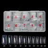 Arte de Uñas Uñas Caja Pp 500 Piezas Pegatinas Completas Transparentes Pegatinas Medias Transparentes Uñas Naturales Francés Blanco Francés