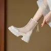 Botas Femininas Estilo Martin Chuyuji 2026 Novas Botas de Malha Respirável para o Verão Salto Grosso Solado Grosso Sandálias Vazadas para Mulheres
