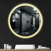 Espejo inteligente redondo para baño montado en la pared hotel anti-vaho con luz pantalla táctil LED espejo redondo para baño