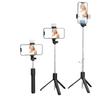 Palo selfie para teléfono móvil Bluetooth, trípode inalámbrico, luz de relleno, disparo horizontal y vertical, palo para transmisión en vivo, plegable, multifuncional