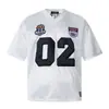 Camiseta retro americana con insignia, manga corta deportiva digital para hombres y mujeres, nuevo top casual holgado de streetwear de verano