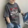 Ropa Infantil Verano Camiseta de Manga Corta para Niños 2026 Nuevo Estilo de Verano Tops Sueltos y Elegantes de Algodón Puro Camiseta de Moda
