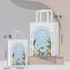 Bolsa de Papel de Embalaje Marrón Bolso de Mano Lote Pequeño Logo Catering Embalaje Bolsa para Llevar Bolsa de Regalo de Papel Kraft