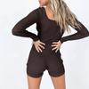 Diyun Ropa de Yoga Deportiva Transfronteriza Europea y Americana de Alta Elasticidad con Mangas Largas Monos para Mujer Ropa para Mujer 2025 Primavera y Verano Venta Caliente en Amazon