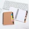 Set de Cuadernos Gruesos A6 con Papel Kraft para Promociones y Publicidad Corporativa, Notas Adhesivas Reutilizables, Cuaderno, Cuaderno en Espiral