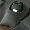 Chalecos grises de hierro de 500g con forro polar pesado para hombre, terciopelo de zorro plateado, cálidos, de cuello redondo, holgados, de color liso, manga larga, camisa interior para otoño e invierno