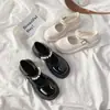 35-43 Tallas Grandes Zapatos de Mujer Estilo Retro Francés Británico Zapatos Pequeños de Cuero 41 Estilo Hada Zapatos Mary Jane de Una Correa 42