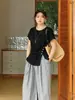 Roupas de verão femininas plus size ALINDM, blusas estilosas de manga curta para mulheres plus size, camisetas elegantes e bonitas que emagrecem 100kg