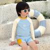 Traje de baño para niños Traje de baño infantil Traje de baño de dos piezas 2026 Verano Nuevo estilo Traje de baño de manga larga con protección solar Lindo