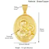 L90 Accesorios para Joyería DIY Vintage Europeo y Americano Encaje de Esmalte con Diamantes Colgante Redondo Chapado en Oro Accesorios para Collares Hechos a Mano