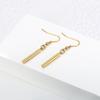 Pendientes de Tira Vertical Estilo Minimalista Frío Europeo y Americano Temperamento Versátil Pendientes Largos de Barra Recta Pendientes de Acero de Titanio para Mujer
