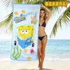 Venta al por mayor transfronteriza Amazon Comercio exterior Dibujos animados Animación Toalla de playa Microfibra Secado rápido Bob Esponja Toalla de baño de secado rápido