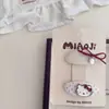 Nuevo Pasador para el Cabello de Gatito con Corazón de Cereza y Lazo Rojo, Goma para el Cabello, Pinza para el Cabello, Pinza Lateral, Banda Elástica