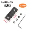 Tira de Riel Keymod de 5 Ranuras Soporte de Aleación de Aluminio de 5 Ranuras Base de Clip para Mira Ancho de Base 21mm Base de Mira de Soporte