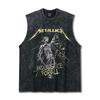 2025 Verano Transfronterizo Metallica Estilo Americano Retro Algodón de Alto Gramaje Camiseta Chaleco Estampado Chaleco de Hombre