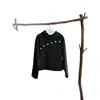 Sudaderas con capucha bordadas, de bloques de color, versátiles, para pareja, de primavera y otoño, estilo retro americano para mujer, a rayas casuales, corte holgado
