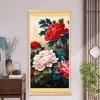 DropshippingFortuna PeoníaPeonía Elegante Pintura Estilo Chino Pintura Decorativa para Sala de Estar, Dormitorio, Vestíbulo, Madera Maciza Pintura Colgante