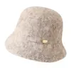 Nuevo Sombrero de Pescador Versátil Estilo Coreano Mezcla de Cachemira Otoño e Invierno, Rejuvenecedor, Adelgazante del Rostro, Cómodo y Elegante