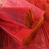 Escrituras de Papel Rojo Guanyin Ksitigarbha Sutra del Corazón Vajra Amitabha Loto con Núcleo de Disco de Concha Roja, un Paquete de 100 Papeles de Quema de Papel Amarillo