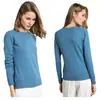 Novas malhas femininas de outono e inverno com gola redonda e manga longa, exportação de comércio exterior do AliExpress, tops plus size, base para atacado