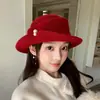 Boina Preta para Mulheres 2026 Novo Outono e Inverno Estilo Francês Hepburn Chapéu de Expats Chapéu de Pescador de Lã