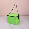 Bolsa térmica aislante para lonchera de tela no tejida engrosada con cremallera transfronteriza, bolsa de hielo para llevar, bolsa aislante de papel de aluminio para 6 latas hecha a medida