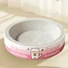 Placa de arranhar para gatos de papelão branco, ninho para gatos, durável e resistente a arranhões, extra grande, adequado para todas as estações, sem soltar fiapos, feito de papelão ondulado de polpa de madeira, novo tipo de tigela de arranhar para gatos