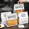 Bolsa para Pan Tostado en Rebanadas Bolsa para Hornear Empaque 450g Bolsa con Ventana Bagel Horneado Fresco Europeo Bolsa con Cierre de Alambre Comercial