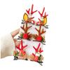 Diadema Navideña Pasador Astas Tocado Alce Bola de Pelo Pasador Papá Noel Mori Clip Lateral Accesorios para el Cabello Navideños