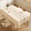 2026 Novo Estilo Toalha de Mesa Impermeável à Prova de Óleo Resistente ao Calor Lavável Mesa de Jantar Mesa de Café Mesa Retangular Toalha de Mesa Tapete de Mesa Luxo Leve Toque de Alta Qualidade