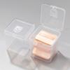 Caixa de Armazenamento de Esponja de Maquiagem Marshmallow com Cabeça de Gancho Caixa Quadrada de Plástico à Prova de Poeira Portátil Multifuncional Caixa de Esponja de Maquiagem