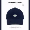 Gorra de Béisbol Bordada de Perro Pequeño Estilo Retro Japonés para Mujer, de Viaje, Ala Ancha, Versátil, Adelgazante, Gorra de Pico de Pato, Protección Solar