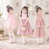Vestido MDD para Meninas 2026 Primavera/Outono Novo Estilo Estilo Academia Elegante Vestido de Princesa para Bebês e Crianças