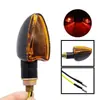 Adecuado para 4 piezas de carcasa negra de 12V, cubierta amarilla, luz ámbar amarillo, combinación de mango largo y corto, intermitente de motocicleta