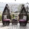 Conjunto de Mesa e Cadeiras para Exterior, Cadeira de Rattan, Mesa de Centro, Conjunto de Três Peças para Varanda, Pátio Externo, Assento Criativo Paisagístico Trama de Rattan para Lazer, Impermeável
