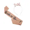 Decorações de Festa para Noiva para Casamento Frente Aro de Cabelo e Alças de Ombro para Festa de Despedida de Solteira Layout da Cena da Festa de Despedida de Solteira