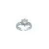 Anillo de Estrella de Ocho Puntas Portador Vacío DIY Incrustado con Diamante Huazi Redondo de 4.2 mm Portador de Anillo Personalizado de Alta Gama con Textura Mate