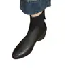 Botines de punto estilo francés, botines sencillos para mujer, nueva colección otoño 2026, botines Martin, botines Chelsea de suela gruesa, botines de cuero para mujer