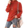 2026 Aliexpress Nuevo Comercio Exterior Suéter de Cuello Alto Talla Grande para Mujer Manga Larga Jersey de Punto Grueso Cardigan Holgado