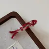 Presilha de Bico de Pato Oval Oca Pequena Elegante Grampo de Cabelo para Blogueira Presilha de Franja em Acetato Clipe Lateral com Etiqueta Dourada para Mulheres