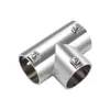 25Mm32Mm Accesorios para Perchero Conectores de Tubo de Acero Inoxidable Sujetadores para Tubo Redondo Piezas de Fijación para Estantes Conectores Lan Yong