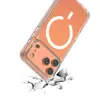 Funda magnética transparente para teléfono Apple 17Promax iPhone16 Transparente Tup+PC Funda protectora dos en uno