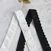 Patrón de Pétalos con Puntos Blancos y Negros de 1.5 cm Encaje Calado Alta Elasticidad Banda Elástica de Moda Ropa Lencería Joyería Hecha a Mano