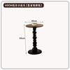 Mesa de Centro Dar Retro Francesa Madera Maciza Sala de Estar Apartamento Pequeño Hogar Lujo Ligero Gama Alta Estilo Mid-Century Americano Mesa de Centro Redonda