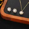 Conjunto de Brincos e Colar Weidni de Luxo Acessível, High-End, Elegante, Moderno e Versátil, Atacado para Mulheres