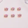 Decoraciones populares para uñas estilo caricatura japonesa con temática de gato KT, pequeños accesorios de resina, aretes DIY, pinzas para el cabello y accesorios para uñas, al por mayor