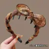 Elegante diadema de cuadros de lunares para mujer, diadema de corona alta para lavarse la cara, diadema para uso diario con dientes, accesorio para el cabello