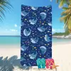 Toalha de Banho Simples Popular Transfronteiriça Temu para Férias na Praia, Toalha de Praia Absorbente de Fibra Ultrafina com Estampa de Desenho Animado Infantil